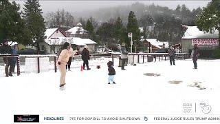 Latest storm brings more snow to San Diego's mountain aras