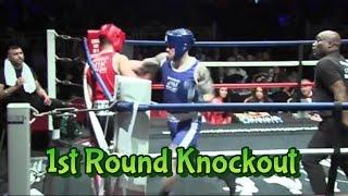 White Collar Boxing 1st Round Knockout (TKO)