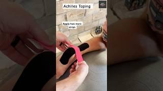 Kinesiology Taping technique for Achilles pain! Reduce calf soreness  #athlete #basketball #pain