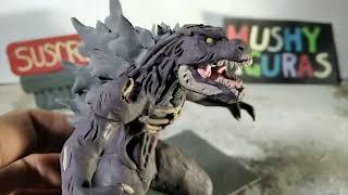 Godzilla Zombie de plastilina/How to make Godzilla zombie with clay sculpting