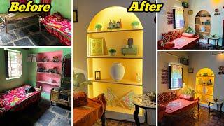 Extreme Vintage Living Room Makeover - Wabisabi style in low budget