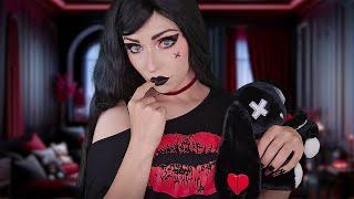 Shy Goth Girl Gives You Hugs and Kisses   Personal Attention ASMR