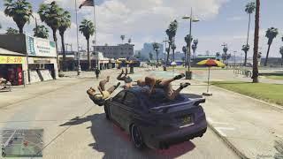 Running over people in gta