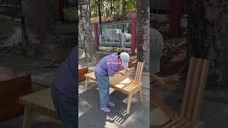 Ghế decor đẹp, thông minh, vừa làm bàn vừa làm ghế #diy #woodworking  #asmr #shorts #decor #ghe