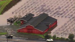 Guerneville California only accessible by boat, after flooding