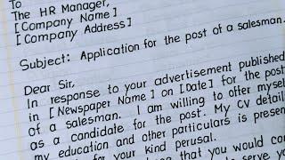 Job Application Writing : Cover Letter for Job Application | Mak Education | Application Writing