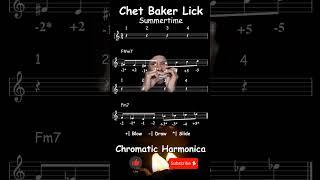 Summertime - Chet Baker | Transposing jazz licks - How to Play a Chromatic Harmonica + Tabs