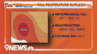 Fall forecast: NOAA says Colorado will be warmer than normal