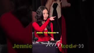 Jennie played a game with fan where the person who blinked the fastest would lose #blackpink #jennie