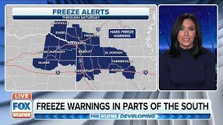 Hard Freeze Warning For Arkansas, Northern Louisiana