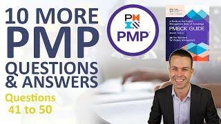 10 More PMP Questions and Answers - PMBOK 7th Edition (41 to 50)