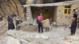 Iran's nomadic life: building an aghol in a mountain cave with the Golkoh family