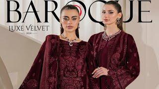 Baroque Luxe Velvet 2024 | Baroque Luxury Velvet Unstitched Collection Winter 2024