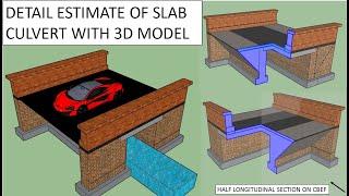 ESTIMATION OF SLAB CULVERT WITH 3D MODEL