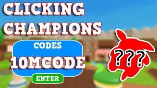 ALL NEW ROBLOX CLICKING CHAMPIONS CODES! AUGUST 2020 | ROBLOX CLICKING CHAMPIONS