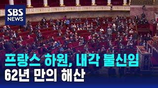 프랑스 하원, 내각 불신임…62년 만의 해산 / SBS