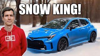 How Does The Toyota GR Corolla Handle Snow? Manual vs Auto!