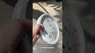10" Concrete Tray in confetti finish