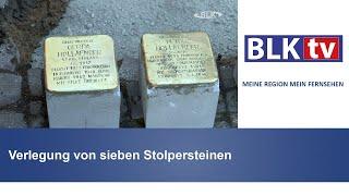 Verlegung von sieben Stolpersteinen