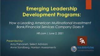 Amy Parvaneh - Ready Now! Emerging Leadership Development programs in a multinational bank