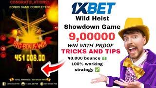 1xbet Game Wild heist Show down 9,00000  win with proof #1xbet #Melbet