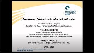 Governance Professionals Information Session on 27 May 2021