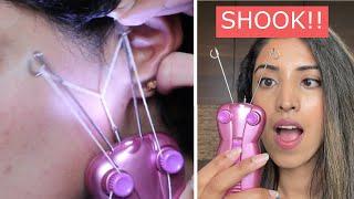 Testing Weird FACIAL THREADING HAIR REMOVER Off of Amazon| I Love It!