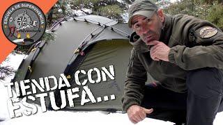  Nortent Vern 2 + titanium wood stove test | 2 person tent | Tienda de campaña con estufa de leña