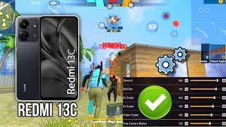 Redmi 13c free fire sensitivity setting ️ | Redmi 13c free fire headshot setting ️