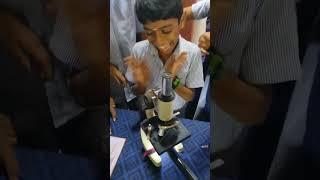 Onion peel Under microscope | STD 6 BASIC SCIENCE PLANT CELL MICROSCOPE