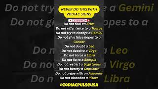 Never do this with Zodiac Signs  #shorts #ytshorts