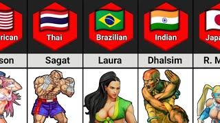 Street Fighter All Characters Nationality From Different Countries