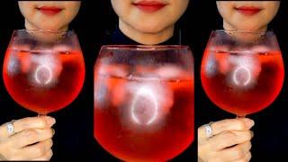 ASMR DRINK WATER RED SOUNDS SWALLOW DRINKING SHOW GULP NO TALKING NSP #asmr #drink #relax