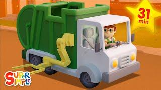 I Love My Garbage Truck | Vehicles Songs For Kids! | Super Simple Songs