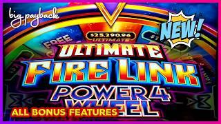 NEW! ULTIMATE FIRE LINK POWER 4 WHEEL! All Bonuses - FIRST SPIN BONUS!