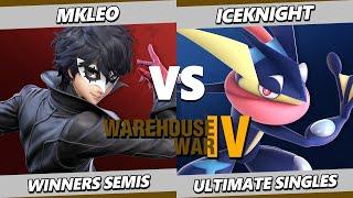 Warehouse War 4 TOP 8 - MkLeo (Pyra Mythra, Joker) Vs. IceKnight (Greninja) Smash Ultimate - SSBU