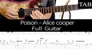 POISON - Alice Cooper (John McCurry): FULL guitar cover + TAB