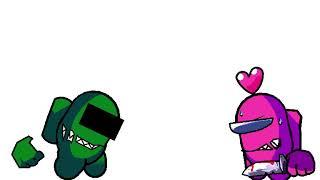 Green VS pink ￼￼(imposter v4 battle animation)