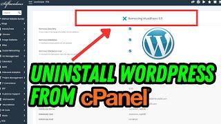 How To Uninstall WordPress From cPanel 2025 | Full Guide