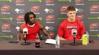 WKU FB: QB Caden Veltkamp & WR Michael Mathison | 10-10-2024