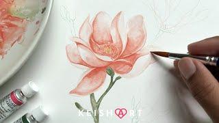 Learn to paint this flower in 10 minutes | Watercolour tutorial for beginners