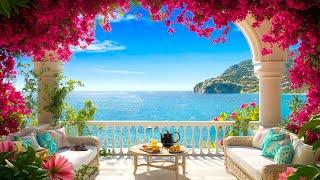 Relaxing Bossa Nova Music with Seaside Cafe Ambience & Ocean Wave Sound for Good Mood Start the Day