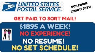 USPS Hiring Again! - Sorting Mail + No Experience Overnight! $1895 A Week + No Resume Remote Jobs