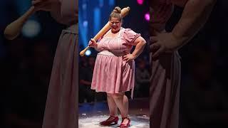 This woman performed with a rolling pin, but the pin crazy and actually sent the woman away #agt