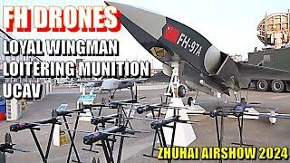 China FH Family of Drones: Loitering Munition, UCAV & Loyal Wingman Showcased at Zhuhai Airshow 2024