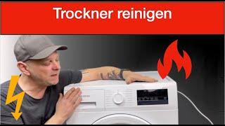 Trockner reinigen - Mit dem Reinigungsprogramm Wärmetauscher reinigen