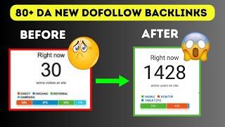 80+ DA New Dofollow Backlinks कैसे बनाए 2024