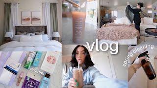 spring cleaning, bedroom updates, errands, is shark steam mop worth it?  vlog