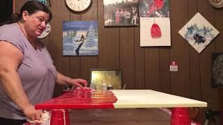#1 Dutch pour painting on a 24x36 canvas