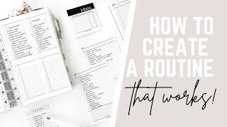 How To Create a Routine IN YOUR PLANNER That Works! 5 EASY STEPS | At Home With Quita